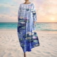 thumbnail image 4 of Ankishi Flower Dresses for Women 3/4 Sleeve Vintage Floral Summer Dress with Pocket Fashion Baggy Flowy Sundress, 4 of 6