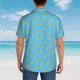 thumbnail image 4 of Balery Duck Swimming Camisas hawaianas de manga corta para hombre, camisas playeras de corte holgado, camisas de vacaciones con botones,3X-Large, 4 of 7