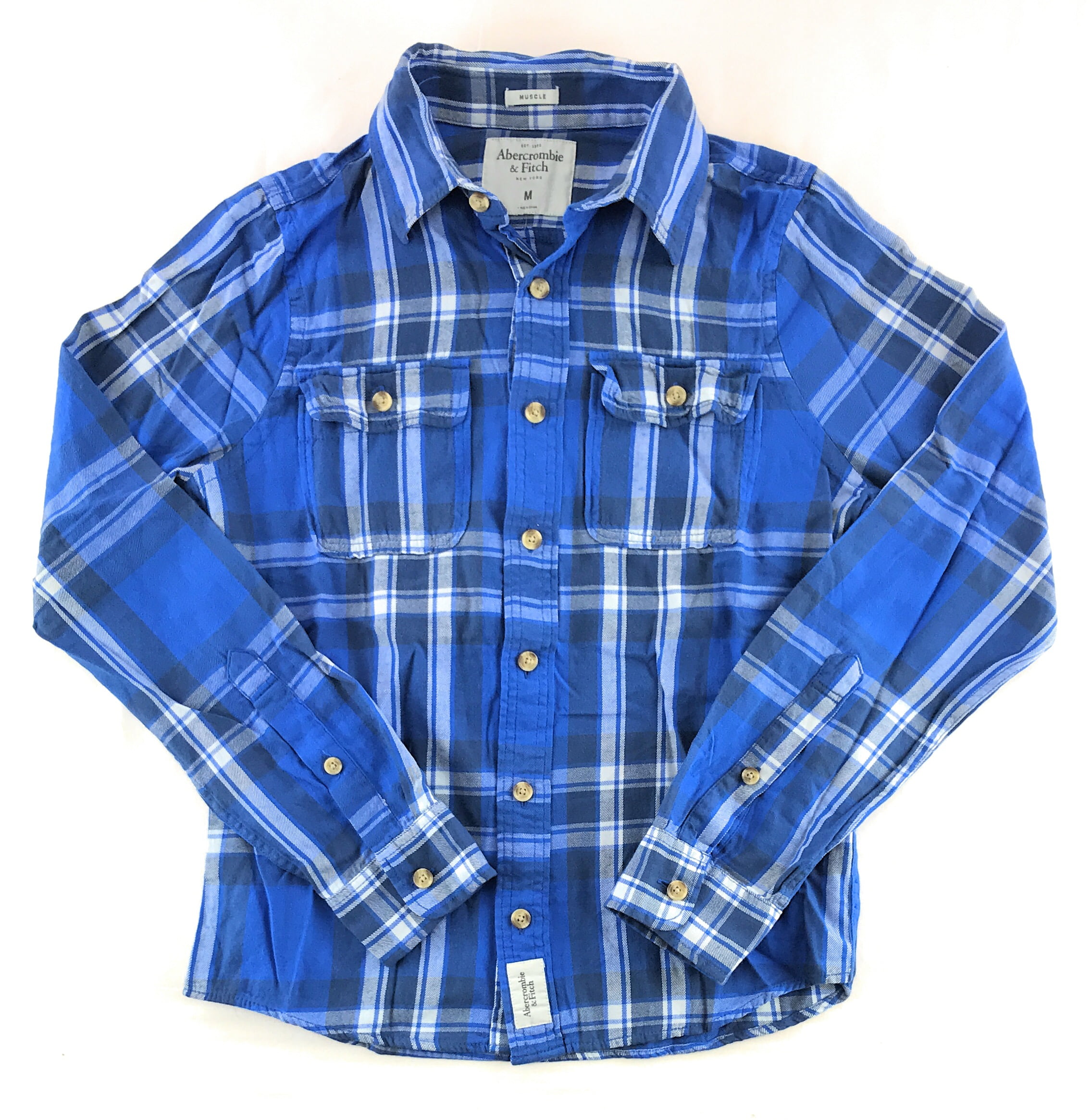 Abercrombie And Fitch Abercrombie And Fitch Mens Flannel Long Sleeve Shirt