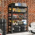 thumbnail image 3 of SONGMY Garage Shelving Units and Storage 5 Tier Adjustable Storage Shelves Heavy Duty Metal Shelving Utility for Garage Warehouse Pantry Basement, Black (47.24" W*18" D*78" H), 3 of 8