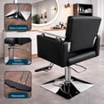 thumbnail image 3 of Sillon Silla Barberia Estetica Cuadrada 360° Moderna Negra Nanofort, 3 of 6