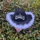 thumbnail image 2 of Sombrero de vaquero vaquero sombrero de fieltro con occidental de ala para mujer disfraz de (negro), 2 of 7