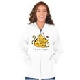 thumbnail image 4 of Crazy Cat Lady I Love You Kitties Zip Hoodie Sweatshirt Women Brisco Brands S, 4 of 5