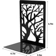 thumbnail image 3 of Chainplus Bookends for Shelves, Book Ends, Bookends for Heavy Books, Book Shelf Holder, Decorative Book Ends, Metal Bookends Black 1 Pairs, Non Skid Book Stoppers, 3 of 7