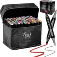 thumbnail image 1 of Graphic Marker Pen, Funnasting Permanent Marker Pens 80 Colors Alcohol Sketch Marker Dual Tip Art Marker Set For Design, Drawing, Colouring, Highlight, 1 of 5