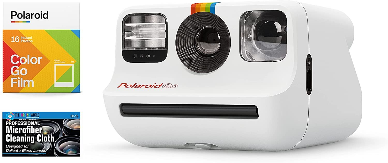 Polaroid Go Instant Camera Everything Box Bundle – With Go Film & Keepsake Kit, White, 6036-POLAROID_K1