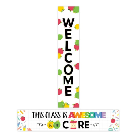 Creative Teaching Press Apple Time Welcome 2-Sided Banner, 8" x 39"
