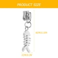 thumbnail image 2 of Miangastore 5 Pcs Fish Bone Shape Bag Zipper Sliders Metal Clothing Backpack Zipper Pullers, 2 of 8