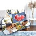 thumbnail image 3 of Custom Blanket with Photo Text, Personalized Flannel Throw Blanket, Customized Blanket Using My Own Photos, Birthday Christmas Wedding Gifts for Mom Dad Friends Sister - 4 Size (1 Photo-1), 3 of 6