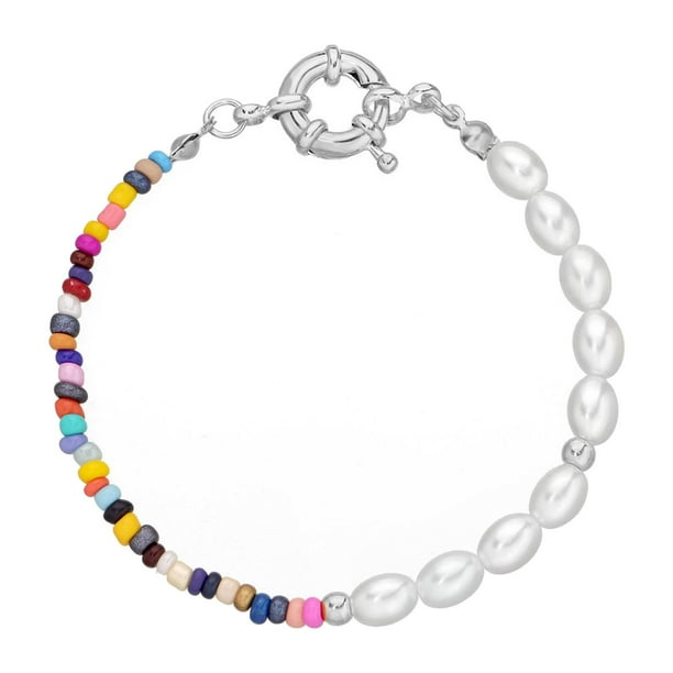Melix Home Axolotl - Pulsera De Regalo De Dibujos Animados Kawaii Para Fanáticos, Adolescentes, Mujeres, Regalo De Cumpleaños, Pulseras De Piedra Natural, Mediana, Acero Inoxidable, No Es Una Piedra