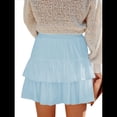 thumbnail image 3 of Falda Pantalón Estilo Bohemio con Volantes y para Mujer, Estilo Informal, de Cintura Alta, Color Azul , Talla M, 3 of 8
