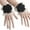 Black, variant on Fvsianol Band Bracelet Hand Flower Wrist Corsage Elegant Lace Handmade Adjustable Hand Decoration Artificial Rose Wedding Wristlet