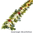 thumbnail image 3 of Qwtwty 6 ft Christmas Garlands with Lights, Fake Vines Real Touch Artificial Norfolk Pine Garlands for Mantle, Fireplace, Table Decorations, 3 of 8
