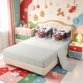 thumbnail image 3 of Manfei Country Vintage Christmas 7-Piece Twin Bedding,Rustic Santa Sleigh Bedding Comforter Set,Light Gray Reversible, 3 of 7