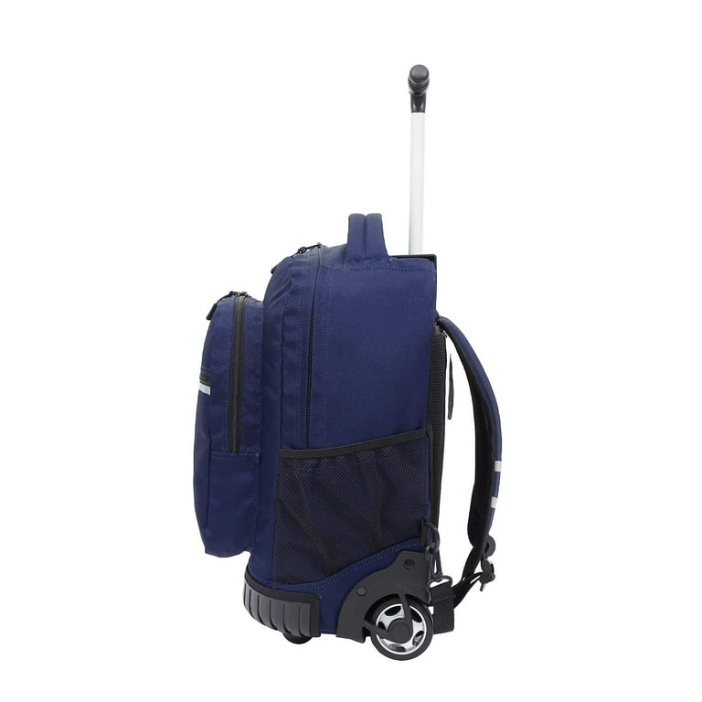 Travelers Club Rolling Backpack, Red, 20 Inch with Laptop Compartment