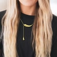 thumbnail image 2 of K-KED 18K Gold Plated Elegant And Cool Two Layers Teardrop Pendant Necklace For Women-White Gold Plated, 2 of 7