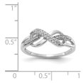 thumbnail image 2 of 14K White Gold Ring Band Themed Diamond Round Infinity Symbol, Size 5, 2 of 2