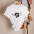 thumbnail image 4 of TSADFHJI Chemises pour Femmes TTG T-Shirt à Manches Courtes Imprimé de Printemps pour Femmes à Col Rond Haut, 4 of 5