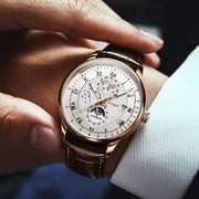 Poedagar Men Watch 2022 New Fashion Leather Waterproof Luminous Top Brand Luxury Mens Quartz Wristwatch Men Sport Casual Watches - Quartz Wristwatches