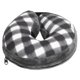 thumbnail image 2 of Collar protector inflable para mascotas Collar de cuello de seguridad de recuperación ajustable después de la cirugíaCQLQ03 Rejilla blanca y negra con correa de gancho y bucle L, 2 of 5