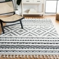 thumbnail image 2 of SAFAVIEH Moroccan Tassel Carmelo Southwestern Shag Area Rug, Grey/Ivory, 5'3" x 7'6", 2 of 8