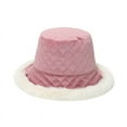 thumbnail image 3 of COCOpeaunt Winter Plus Velvet Lamb Hair Female Bucket Hat Street Casual Wide Brim Warm Plush Pot Hat for Internet Celebrities Travel Hat, 3 of 6