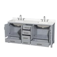 thumbnail image 3 of Wyndham Collection WCS141472DGYWQUS3MXX Sheffield 72" Free Standing Double Basin Vanity, 3 of 7