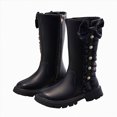 thumbnail image 3 of KPOPLK Girls Knee High Boots Side Sparkle Zipper Tall Riding Boots Waterproof Fall Winter Dress Shoes for Toddler Little Kid Big Kid(1.5,Black), 3 of 9
