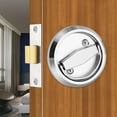 thumbnail image 3 of Unatoiry 2pack/lot Stainless Steel Cup Ring Finger Pull With Square Door Lock Double Recessed Door Handle, 3 of 6