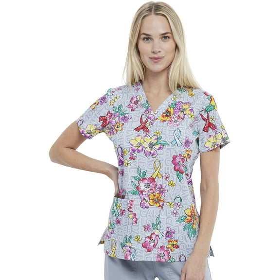 Cherokee Prints Women's Scrubs Top V-Neck CK616
