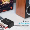 thumbnail image 5 of Bi-directional 4-way Rca Stereo Audio Switch - L/r Sound Channel Audio Switcher, 5 of 5