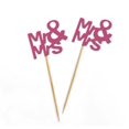 thumbnail image 2 of Darling Souvenir, Mr & Mrs Wedding Cupcake Toppers, Party Dessert Decorations - Pack Of 20, 2 of 3