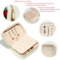 thumbnail image 3 of Cherry Velvet Portable Jewelry Organizer Box with Removable Compartment - Gift and Jewelry Display, 3 of 7