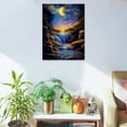 thumbnail image 5 of GooTPa Moon Waterfall Canvas Wall Art, Canvas Prints Wall Art for Living Room Bathroom Bedroom Office, Art Print Painting for Home Decorations - 12x16in, 5 of 5