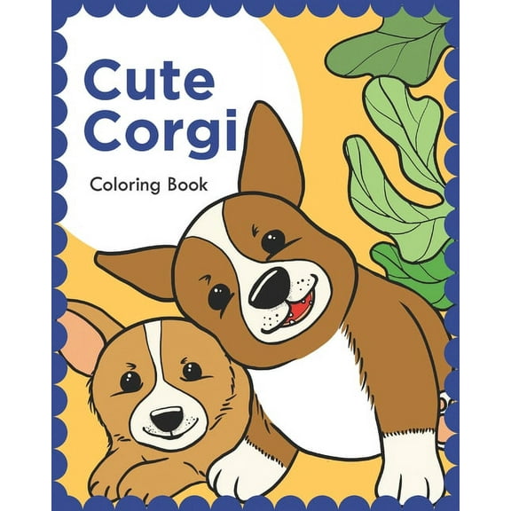 Cute Corgi: Coloring Book, (Paperback)
