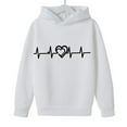 thumbnail image 4 of BaoFuBaoMei Hoodies for Boys Girls Valentines Heart Long Cuffed Sleeve Sweatshirt Tops Fleece Lined Loose Hooded Fall Outfits for School Party Classroom Celebration, 4 of 8