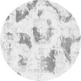 thumbnail image 1 of Ahgly Company Indoor Round Abstract Gray Modern Area Rugs, 4' Round, 1 of 4