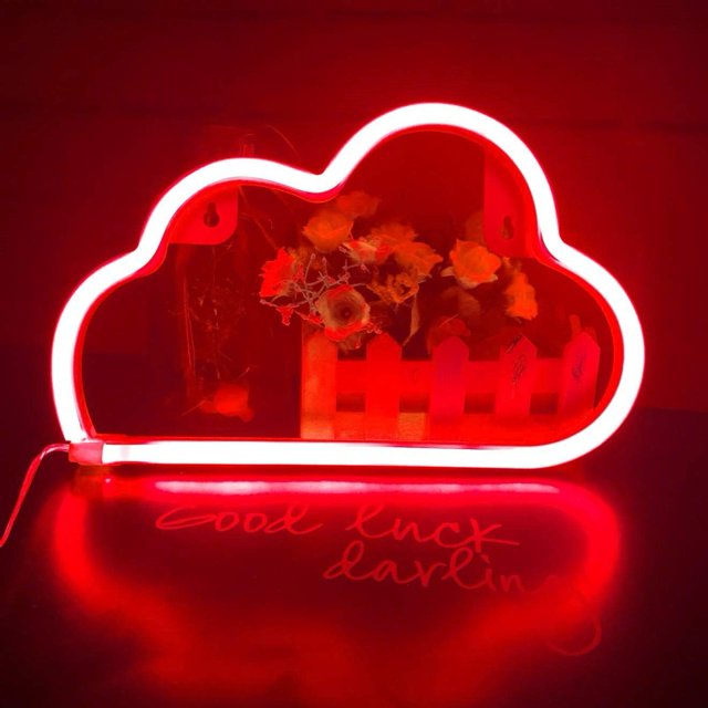 LINLIN LED Neon Sign,Neon Sign Night Light Wall LED Neon Lamp USB Battery Powered Led Neon Light Sign for Home Bedroom Bar Party Decoration