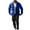 Blue, variant on Men's 2 Piece Outfit Sets Casual Long Sleeve Button Down Jacket and Cargo Pants Sets Fashion Loose Fit Streetwear with Pockets
