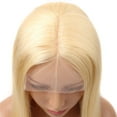 thumbnail image 3 of 613 Blonde Human Hair Wigs Blonde 13x1 Lace Front Wig Human Hair Pre Plucked With Baby Hair Honey Blonde Brazilian Body Wave Human Hair Wigs for Women Transparent Lace Middle Part Wig (24 inch, 13x1), 3 of 14