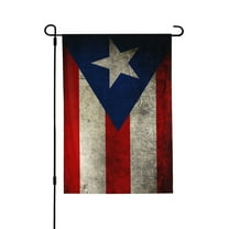 Retro Puerto-Rico-Flag Garden Flag 28x40 Double Sided Large Stained House Yard Flag For Outside Porch Lawn Decor