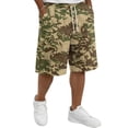thumbnail image 2 of UDAUDU Mens Cargo Shorts Camo Drawstring Elastic Waist Casual Loose Fit Pocket Cargo Shorts for Men Summer Streetwear Brown L, 2 of 6