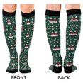 thumbnail image 4 of FORMRS Womens Knee High Socks Casual Long Thick Travel Daily Wear, 1 Pair, Red Christmas Trees, 4 of 6