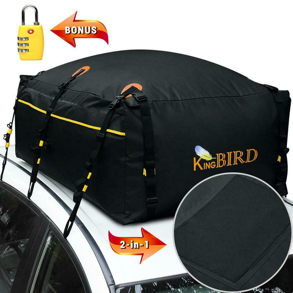 KING BIRD 100 Waterproof Roof Bag with External NonSlip Mats, 20