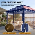thumbnail image 5 of COOS BAY 11x11 Pop-Up Instant Gazebo Tent with Mosquito Netting Outdoor Canopy Shelter with 121 Square Feet of Shade, American Flag, 5 of 10