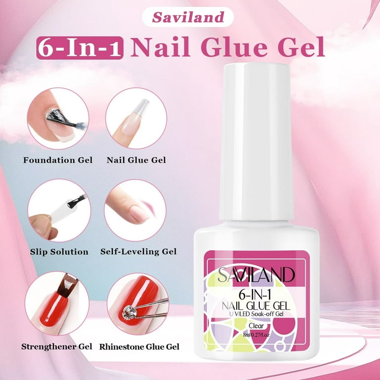 Rhinestone Saviland Nail Glue Gel With Super Sticky Gem Adhesive