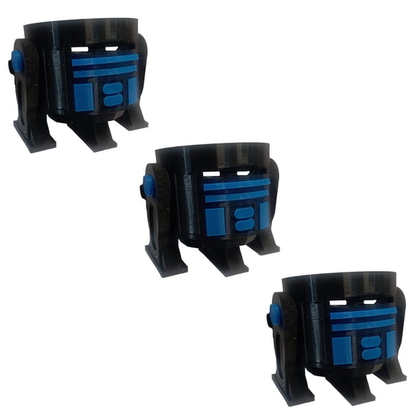 Base Soporte Echo Dot R2D2 AlexaR2D2Black 3 Pzs 12.7x10.5x10 cm No incluye Alexa Echo ni Cargador Negro.