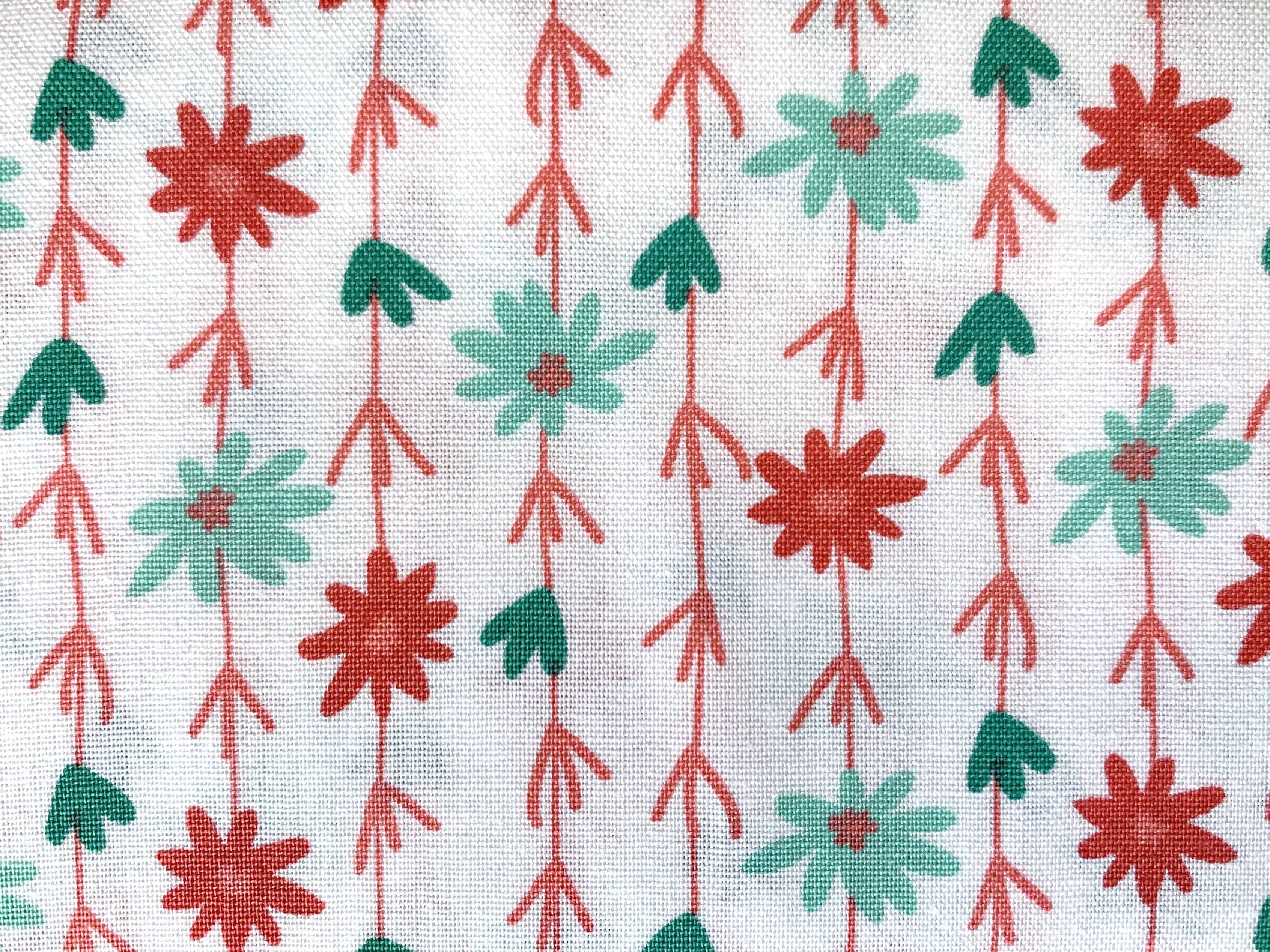 (3 pack) Mainstays 100% Cotton 44" Wide x 1 Yard Precut Flower Stripe Print Sewing & Crafting Fabric, 1 Each