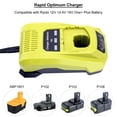 thumbnail image 3 of Cargador de batería Biswaye P117 compatible con Ryobi 12-18 V, 3 of 9