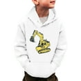 thumbnail image 1 of PMVFHDE Liquidation Chandail en Molleton à Col Rond pour Garçons, Chandails en Molleton à Manches Longues avec Capuche pour Petits Garçons et Filles, Pull d'Hiver Chaud pour Enfants, 3-14 Ans Blanc 120, 1 of 2